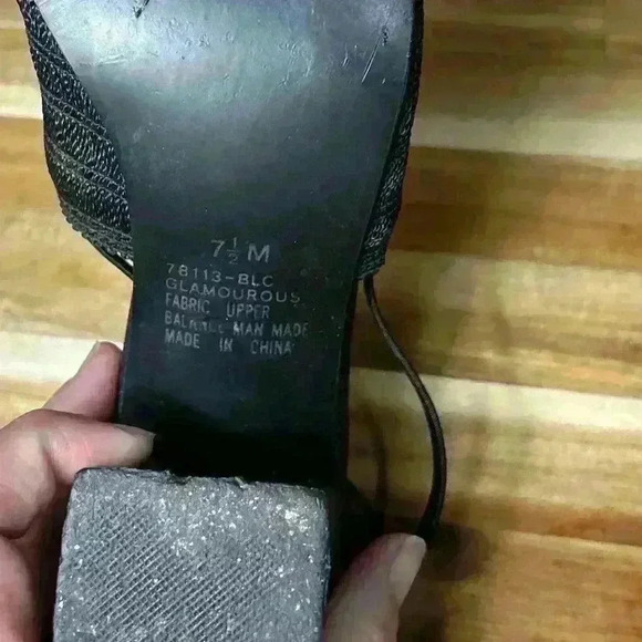 Tootsies vintage sling back knit square toe chunky block heels Sz 7.5. - Picture 3 of 7